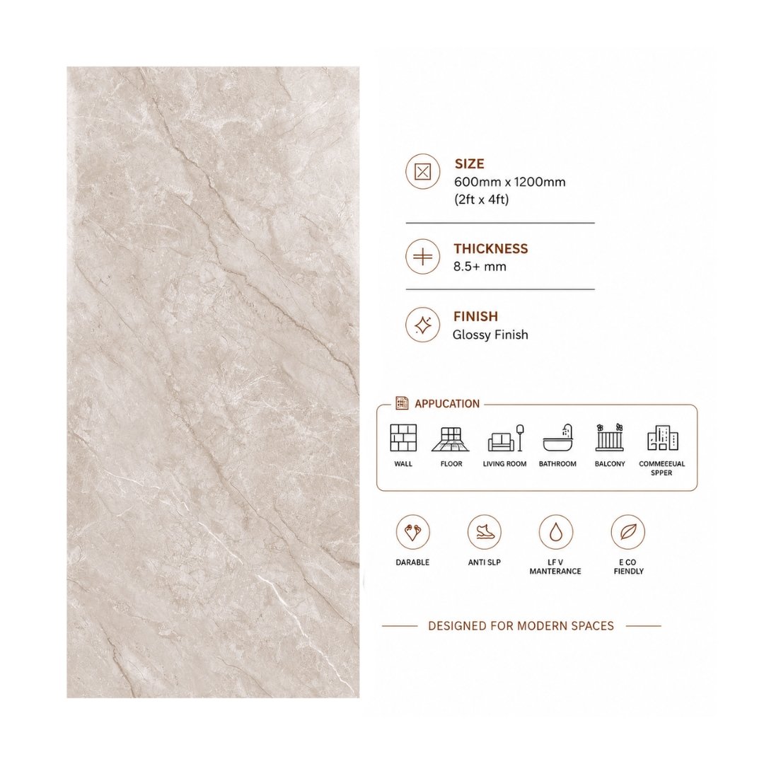 AL En Austin Crema Marble Living Area Tiles - My Home Studio